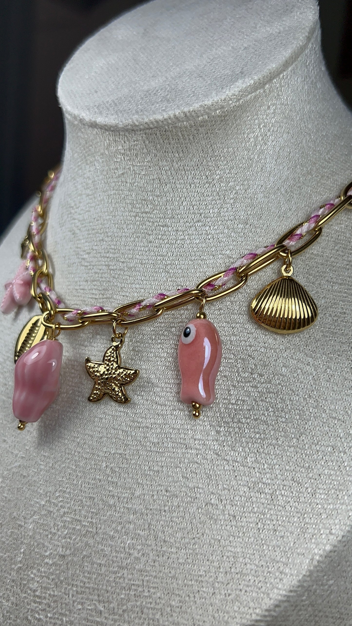 Collier Miléna - Collier marin rose