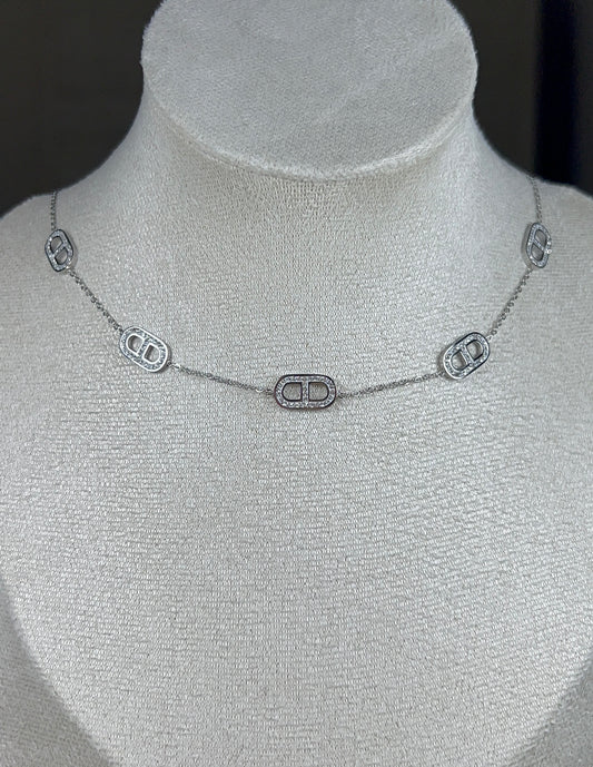 Collier Zoé - Collier mailles marines en acier inoxydable femme