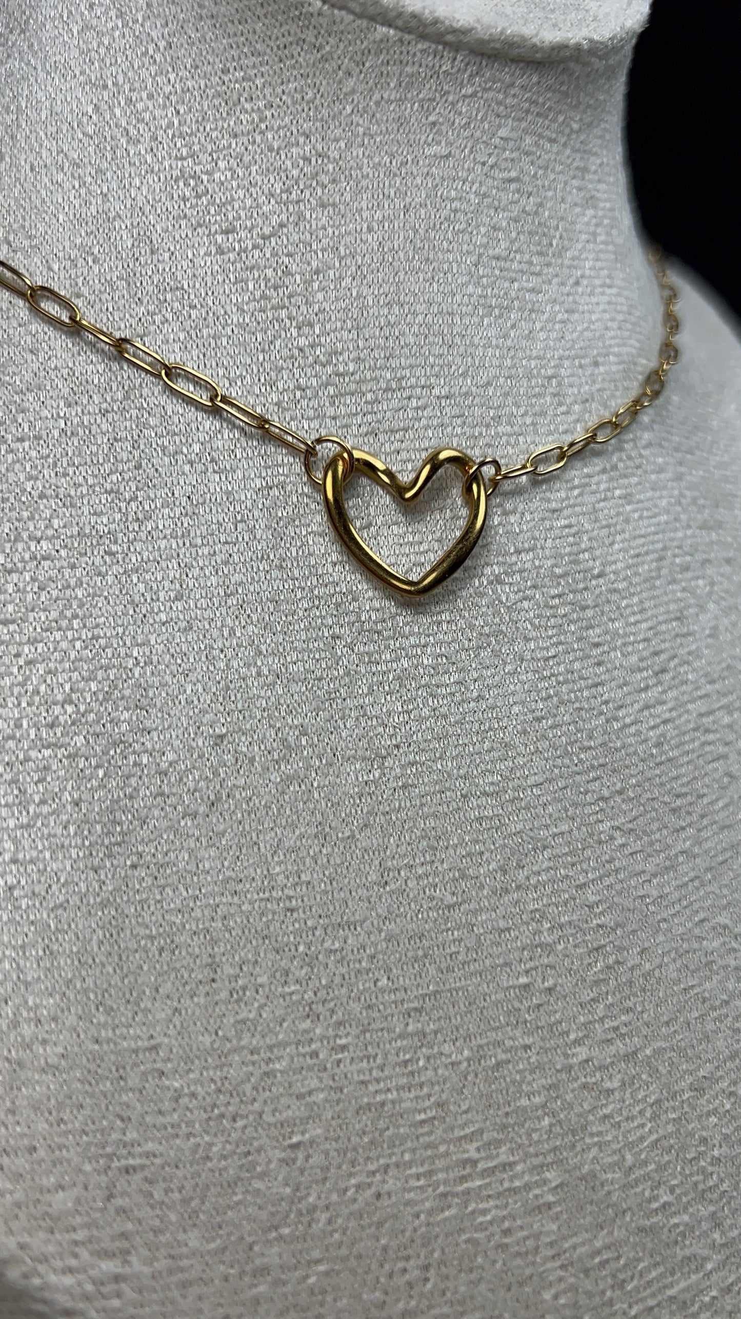 Collier Léna - Collier cœur en acier inoxydable femme