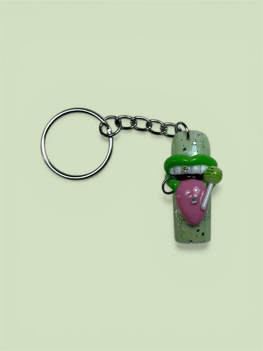 Porte clé Kiss me green