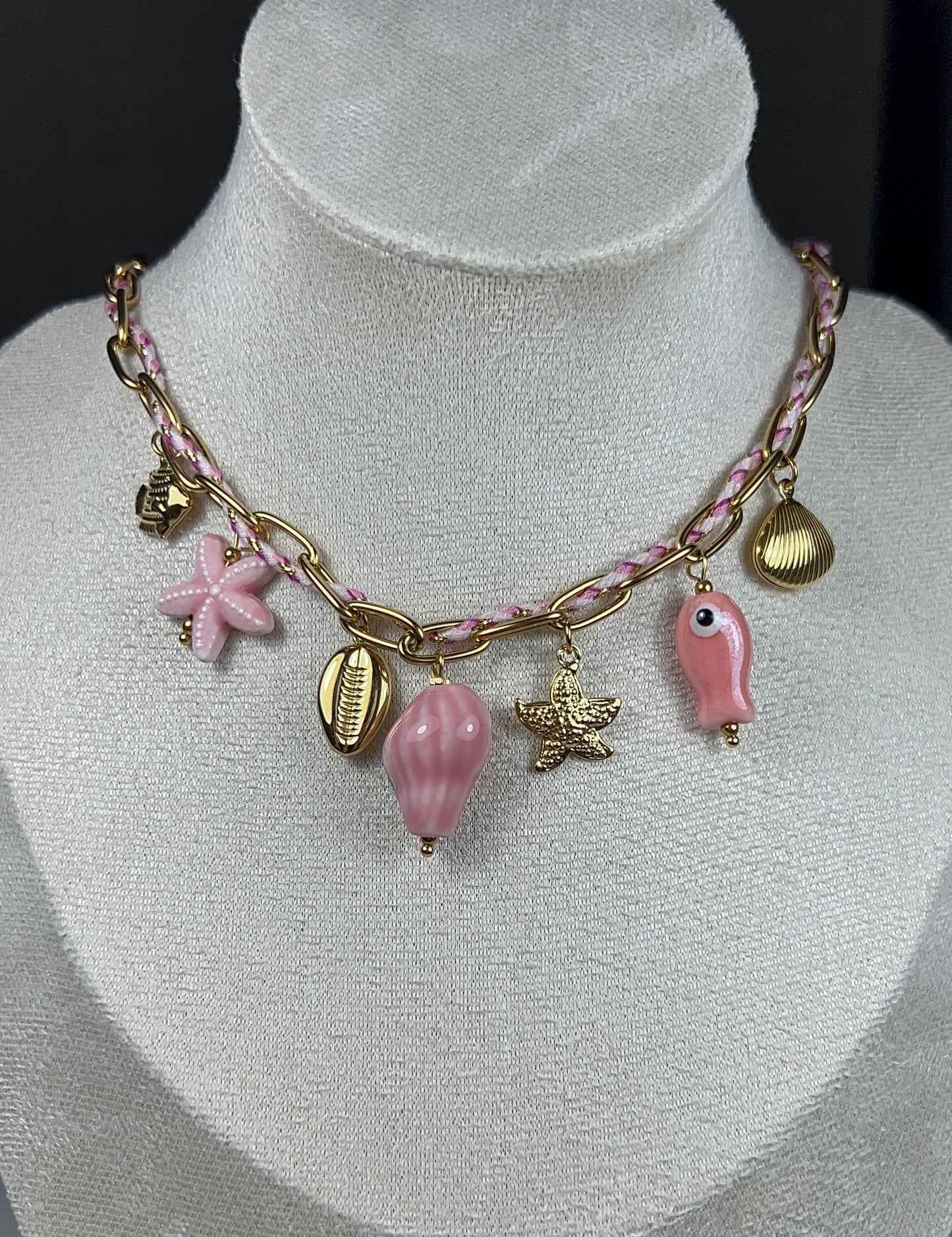 Collier Miléna - Collier marin rose