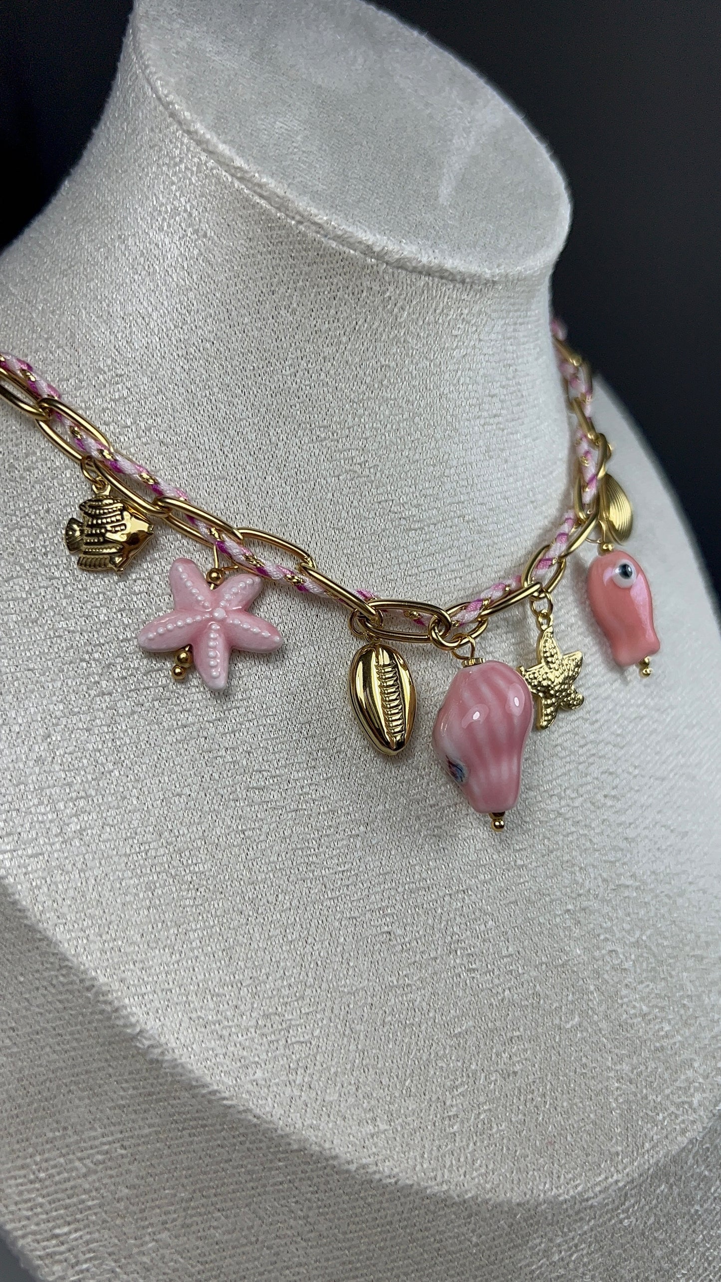 Collier Miléna - Collier marin rose