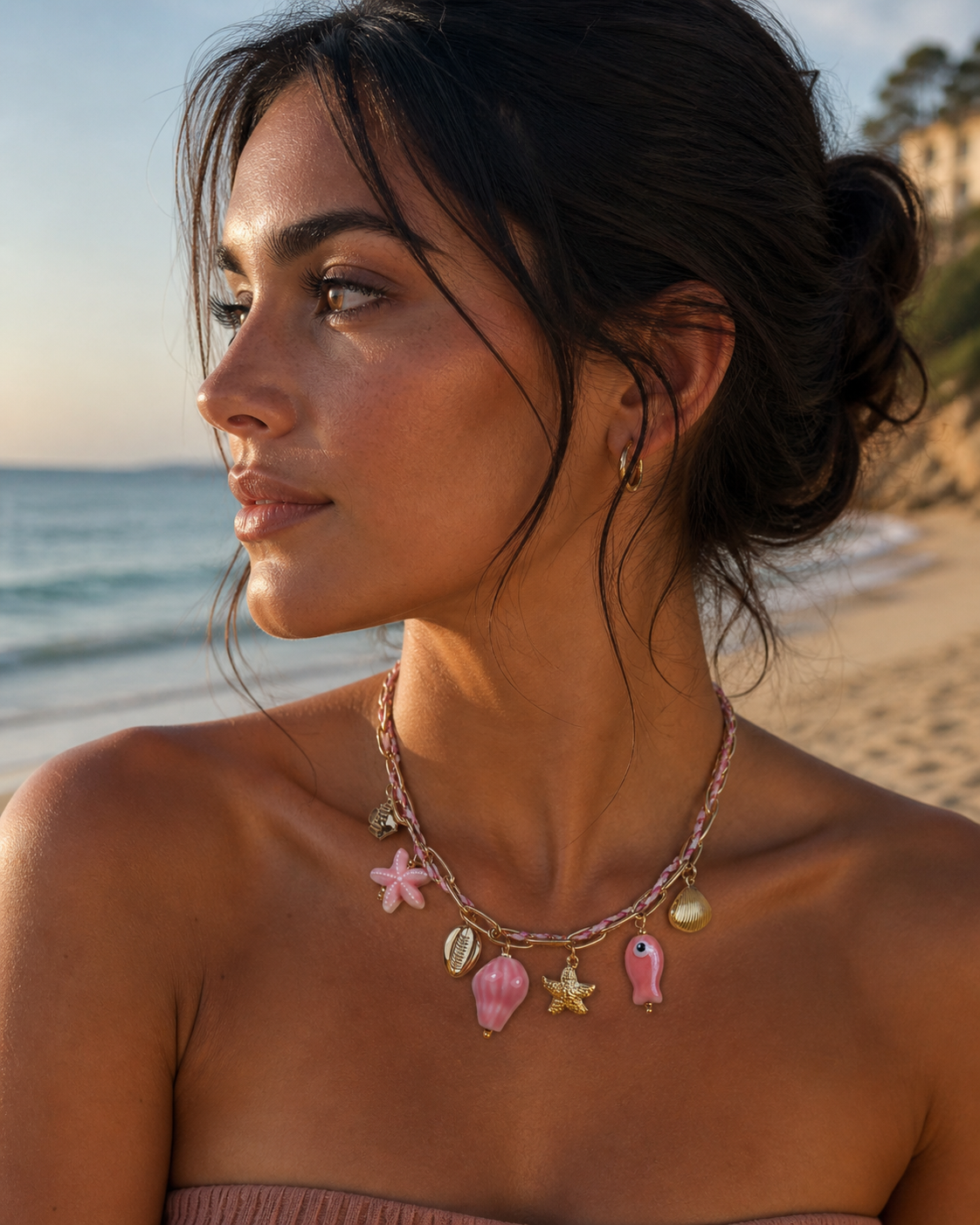 Collier Miléna - Collier marin rose