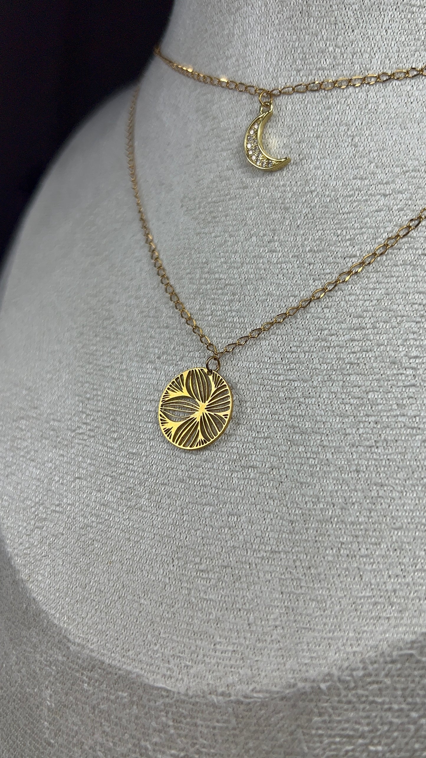 Collier Léna - Collier double rang fin en acier inoxydable femme