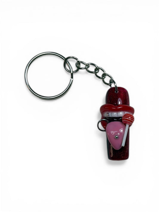 Porte clé Kiss me red