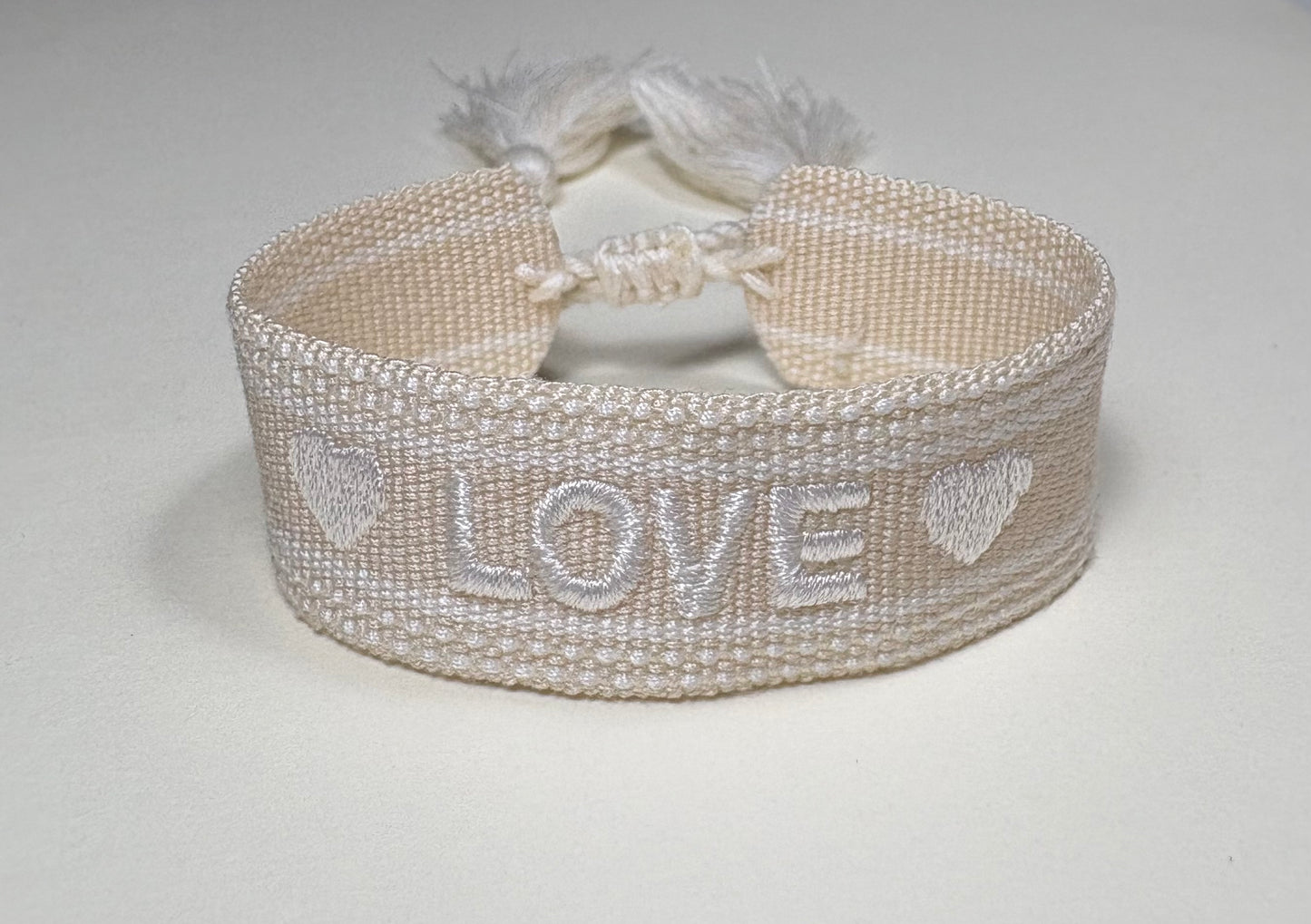 Bracelets tissu love
