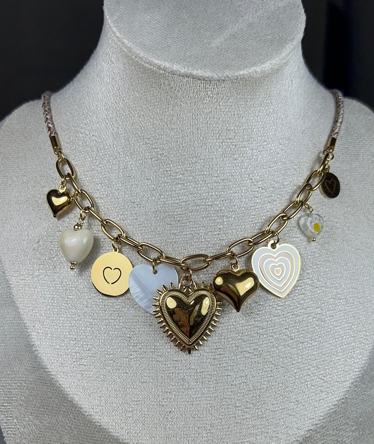 Collier Chloé - Collier cœurs en acier inoxydable femme